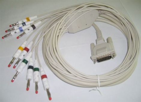 Burdick 007705 ECG Patient cable, 10-lead, resting, replaceable leads