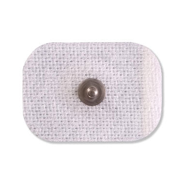 Rectangular White Cloth Solid Gel Medical ECG Electrode