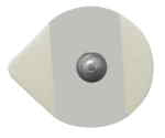 Teardrop Solid Gel Stress/Holter/Foam Electrodes (sold per case of 1000 pcs))