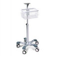 Patient Monitor Rolling Stand with Basket